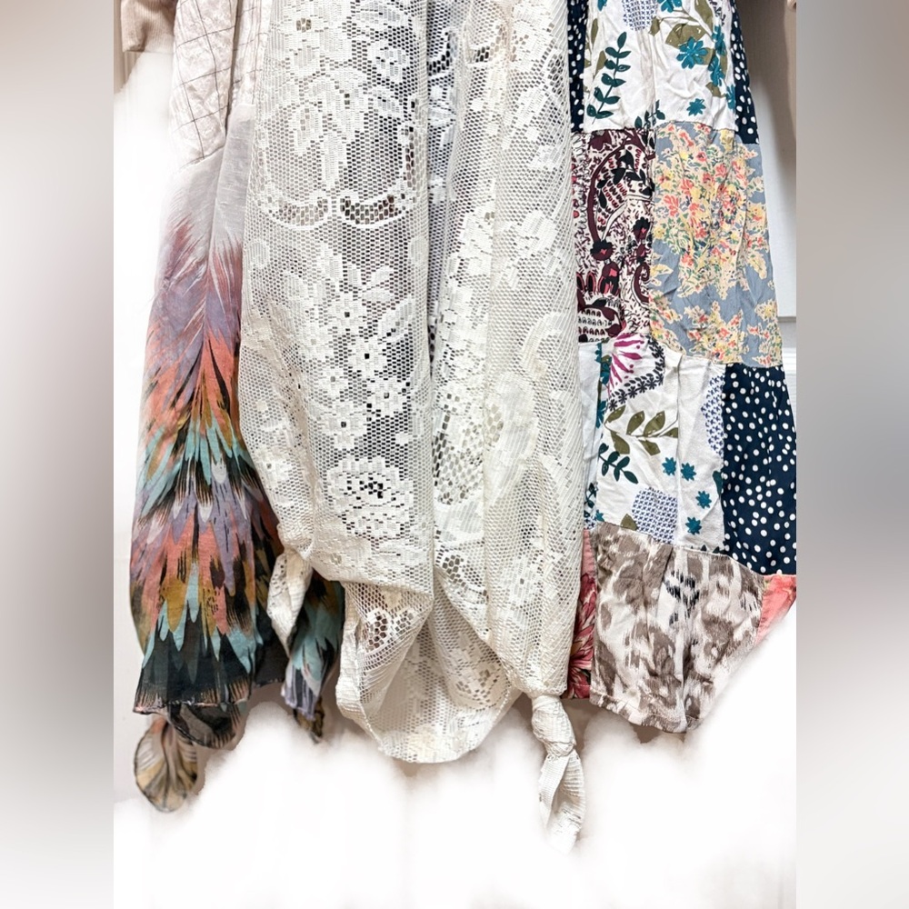 Upcycle Asymmetrical Patchwork Dress - Multicolor - image 3